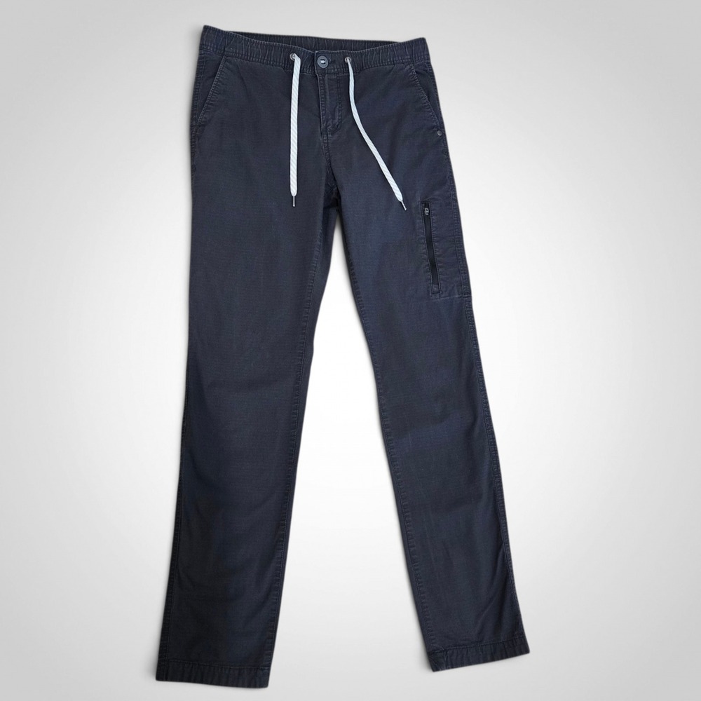Vuori Ripstop Pant Charcoal Gray Elastic Waist Drawstring Cargo Pants Womens M